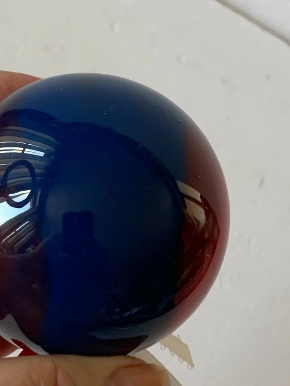 UNITED WE STAND GLASS RED BLUE BALL PATRIOTIC CHRISTMAS ORNAMENT